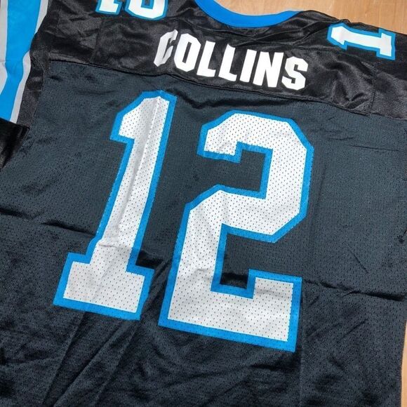 Vintage Kerry Collins Carolina Panthers Jersey Sz 46 Large MADE IN‎ USA Wilson - Picture 2 of 7